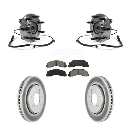 Hub Bearing Assembly Coated Disc Brake Rotors And Pads Front Kit For Ford F-150