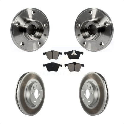 Hub Bearing Assembly Coated Disc Brake Rotors And Pads Front Kit For Volvo V70