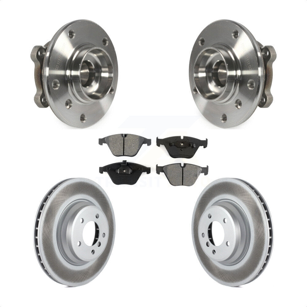 Hub Bearing Coated Brake Rotor Pads Front Kit For 2013 BMW X1 xDrive35i with AWD