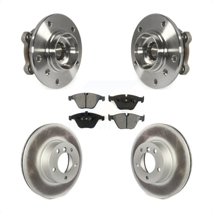 Hub Bearing Coated Brake Rotor Pad Front Kit For 13-15 BMW X1 xDrive28i with AWD