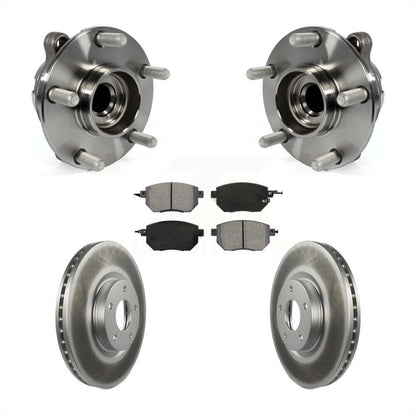 Hub Bearing Assembly Coated Disc Brake Rotor Pad Front Kit For INFINITI FX35 RWD