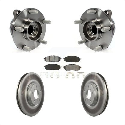 Hub Bearing Coat Brake Rotor Pad Front Kit For INFINITI EX35 Nissan 370Z G35 M35