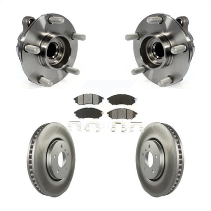 Hub Bearing Assembly Coated Brake Rotor Pad Front Kit For INFINITI FX35 FX37 RWD