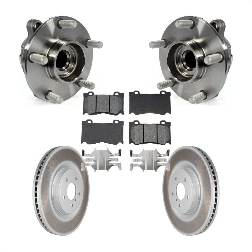 Hub Bearing Coat Brake Rotor Pads Front Kit For INFINITI Q50 G37 Nissan 370Z Q60