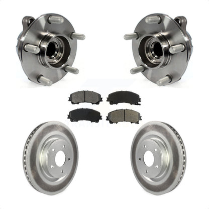 Hub Bearing Coated Disc Brake Rotor Pads Front Kit For INFINITI Q50 QX50 Q60 RWD