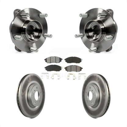 Hub Bearing Coated Brake Rotor Pad Front Kit For INFINITI G37 EX35 G35 QX50 QX70