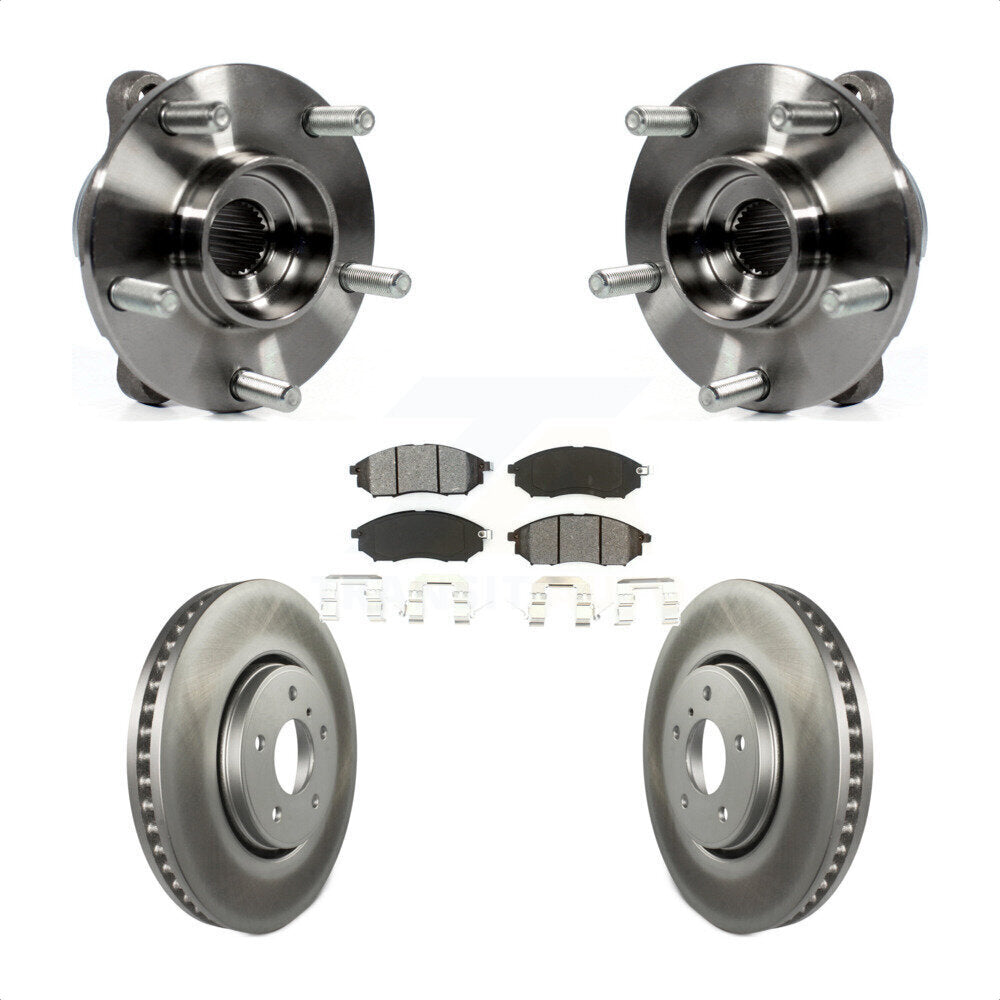 Hub Bearing Assembly Coat Brake Rotor Pads Front Kit For INFINITI FX35 FX37 FX45