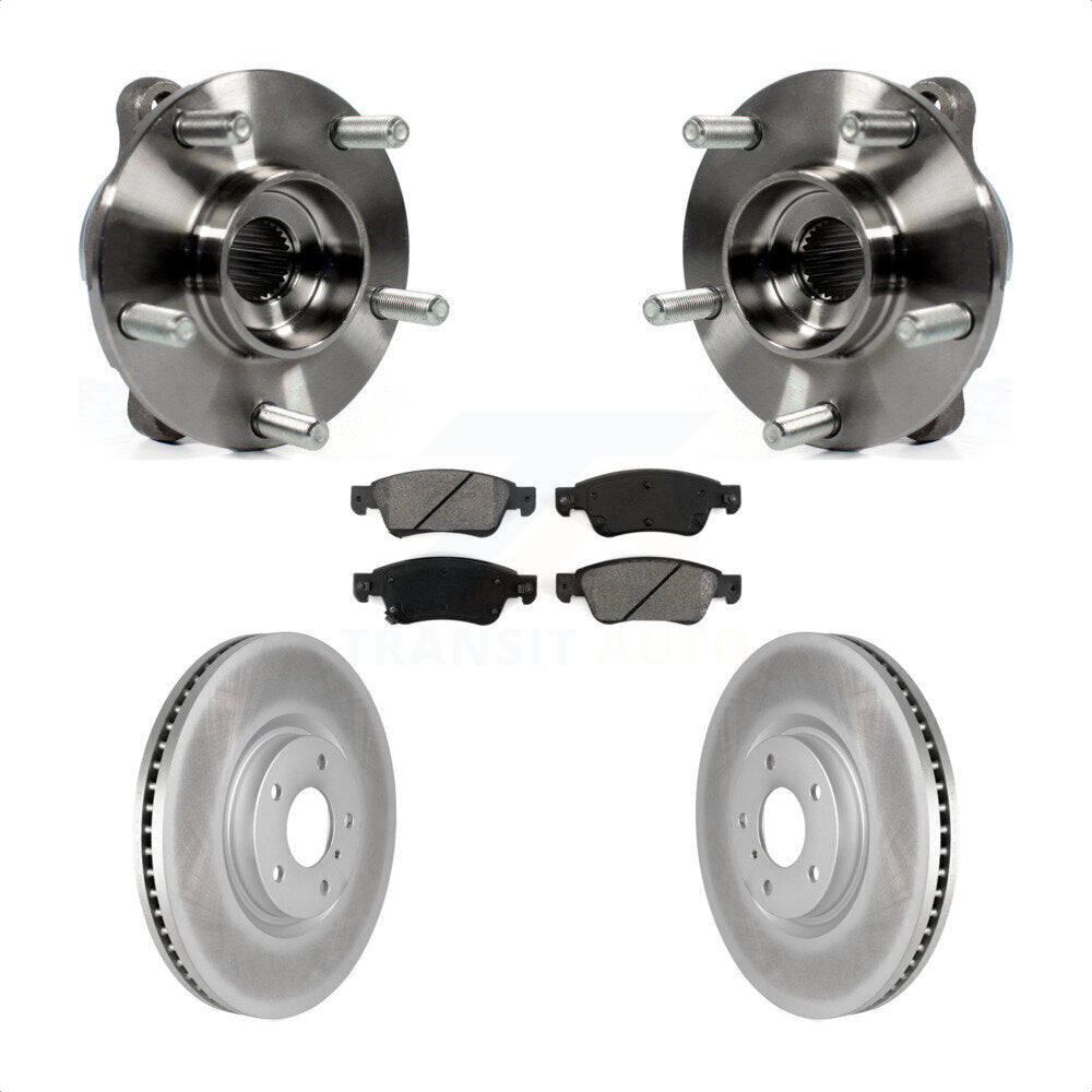 Hub Bearing Assembly Coated Disc Brake Rotor Pads Front Kit For INFINITI G35 Q60