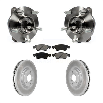 Hub Bearing Assembly Coated Disc Brake Rotor Pads Front Kit For INFINITI G35 Q60