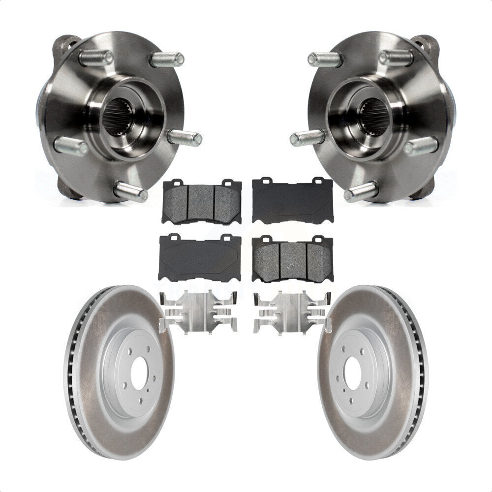 Hub Bearing Coated Brake Rotor Pads Front Kit For INFINITI Q50 Q60 M37 FX50 QX70