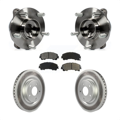 Hub Bearing Coated Disc Brake Rotor Pads Front Kit For INFINITI Q50 QX50 Q60 AWD
