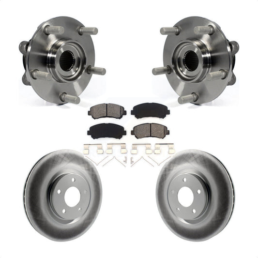 Hub Bearing Coated Brake Rotor Pads Front Kit For 2014-2017 Nissan Juke Nismo RS