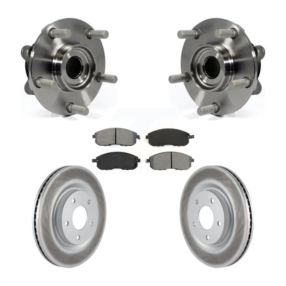 Hub Bearing Assembly Coated Disc Brake Rotors And Pads Front Kit For Nissan Juke