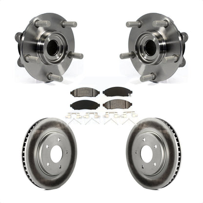 Hub Bearing Assembly Coated Brake Rotor Pads Front Kit For 2011-2012 Nissan LEAF