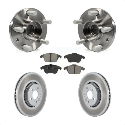 Hub Bearing Assembly Coat Brake Rotor Pad Front Kit For 2008-2015 Land Rover LR2