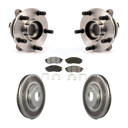 Hub Bearing Assembly Coated Disc Brake Rotor And Pad Front Kit For Nissan Murano