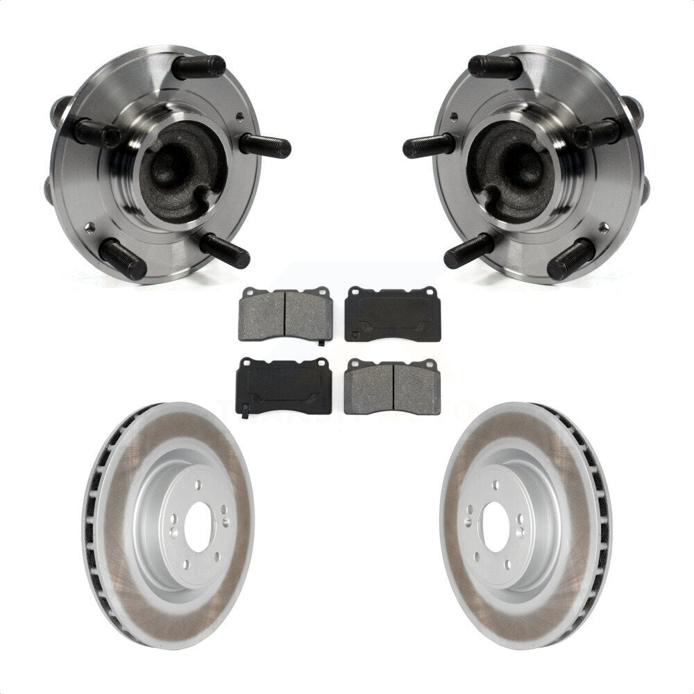 Hub Bearing Assembly Coated Brake Rotor Pads Front Kit For Hyundai Genesis Coupe
