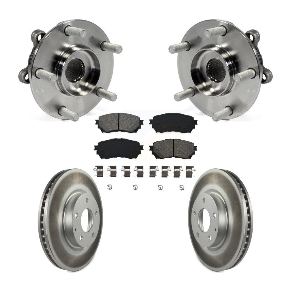 Hub Bearing Assembly Coated Disc Brake Rotors And Pads Front Kit For Mazda 6