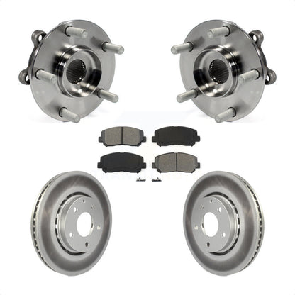Hub Bearing Assembly Coated Disc Brake Rotors And Pads Front Kit For Mazda CX-5