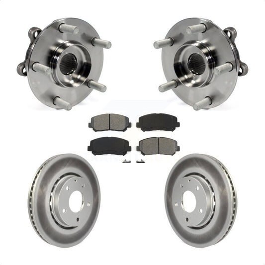 Hub Bearing Assembly Coated Disc Brake Rotors And Pads Front Kit For Mazda CX-5
