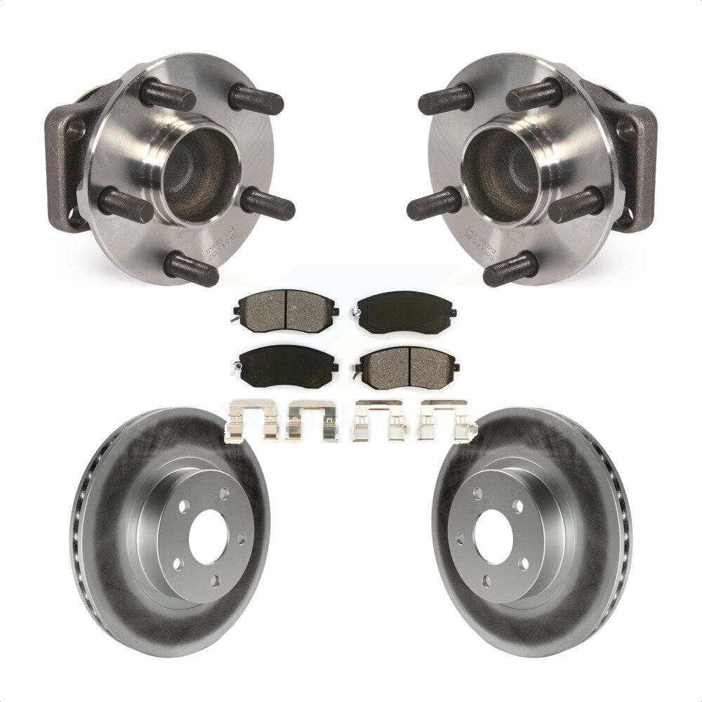 Hub Bearing Coated Brake Rotor Pad Front Kit For 2013-2016 Scion FR-S Subaru BRZ