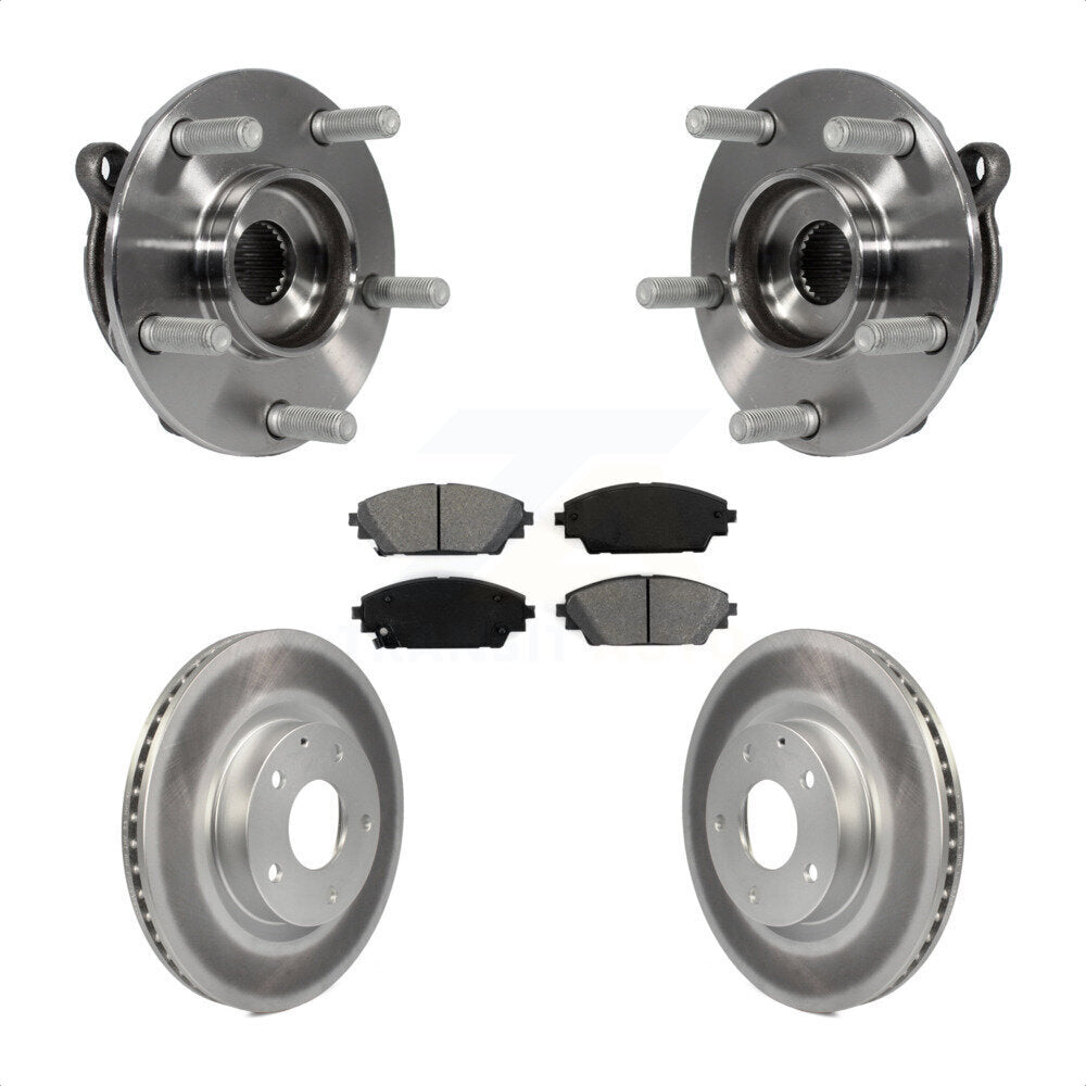 Hub Bearing Assembly Coated Brake Rotor And Pad Front Kit For Mazda 3 CX-3 Sport