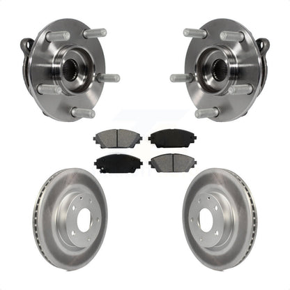 Hub Bearing Assembly Coated Brake Rotor And Pad Front Kit For Mazda 3 CX-3 Sport