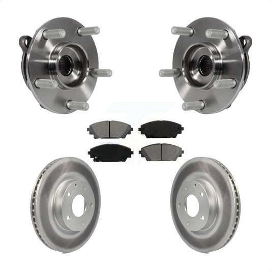 Hub Bearing Assembly Coated Brake Rotor And Pad Front Kit For Mazda 3 CX-3 Sport