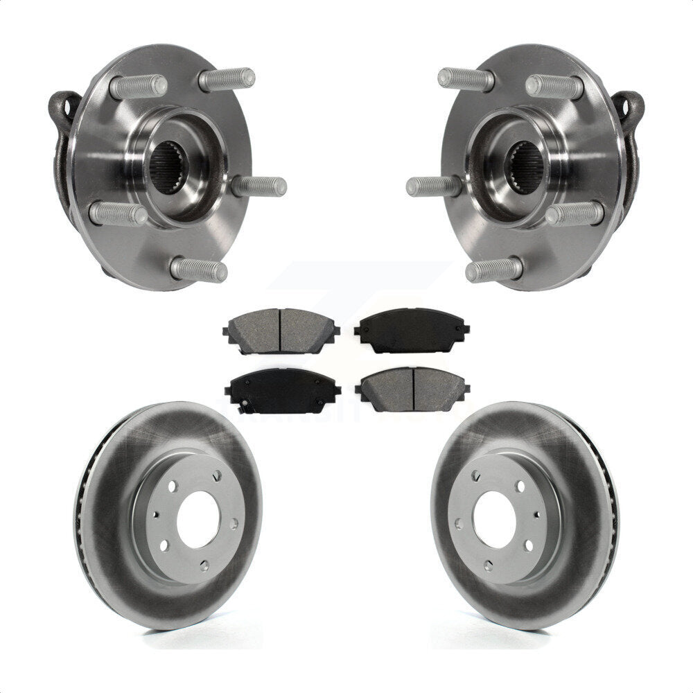 Hub Bearing Assembly Coated Brake Rotor And Pad Front Kit For Mazda 3 CX-3 Sport
