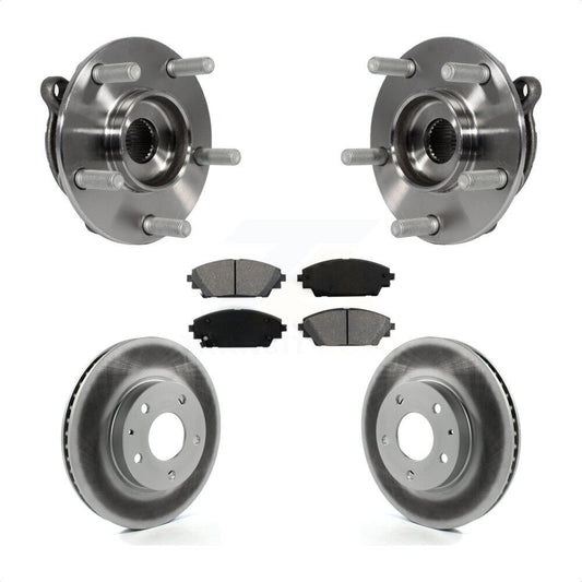 Hub Bearing Assembly Coated Brake Rotor And Pad Front Kit For Mazda 3 CX-3 Sport