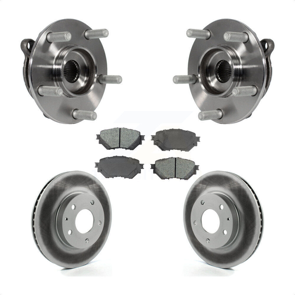 Hub Bearing Assembly Coated Disc Brake Rotor And Pad Front Kit For Mazda 3 Sport
