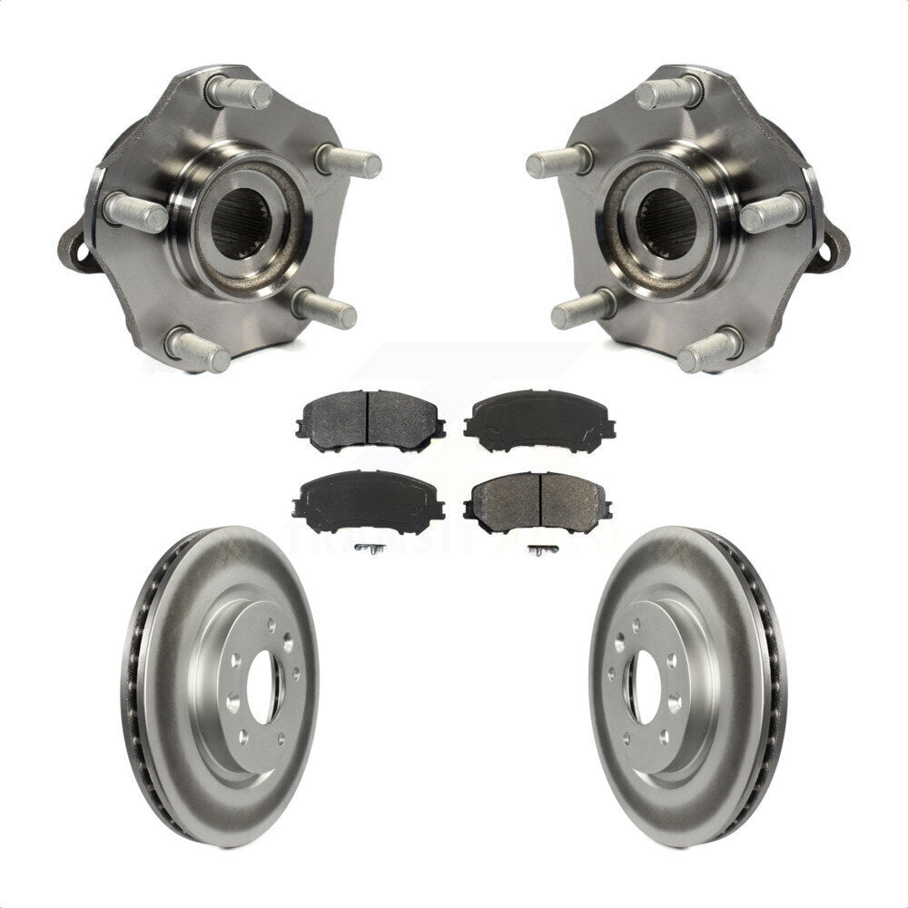 Hub Bearing Coated Disc Brake Rotor Pad Front Kit For Nissan Rogue Sport Qashqai