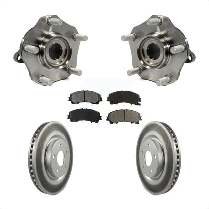 Hub Bearing Assembly Coated Disc Brake Rotor And Pads Front Kit For Nissan Rogue