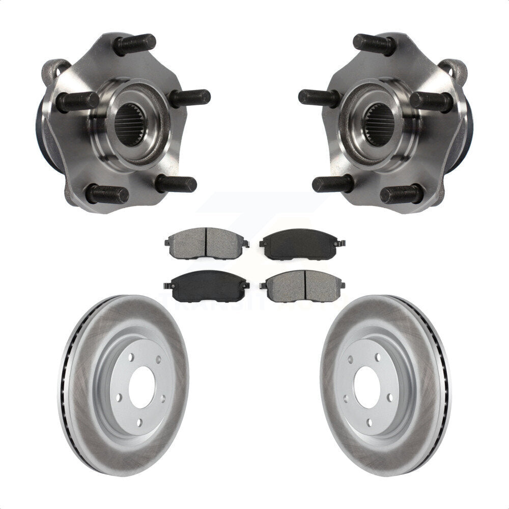 Hub Bearing Coat Brake Rotor Pads Front Kit For 17-19 Nissan Sentra Turbocharged