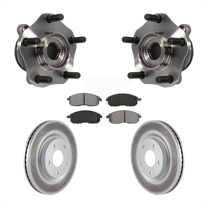 Hub Bearing Coat Brake Rotor Pads Front Kit For 17-19 Nissan Sentra Turbocharged