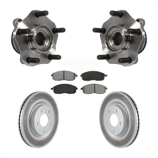 Hub Bearing Coat Brake Rotor Pads Front Kit For 17-19 Nissan Sentra Turbocharged