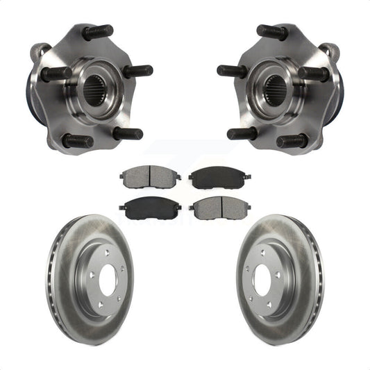 Hub Bearing Assembly Coated Disc Brake Rotor And Pad Front Kit For Nissan Sentra