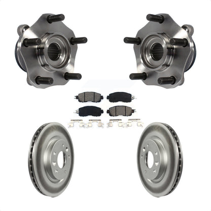 Hub Bearing Assembly Coated Disc Brake Rotors And Pads Front Kit For Nissan LEAF