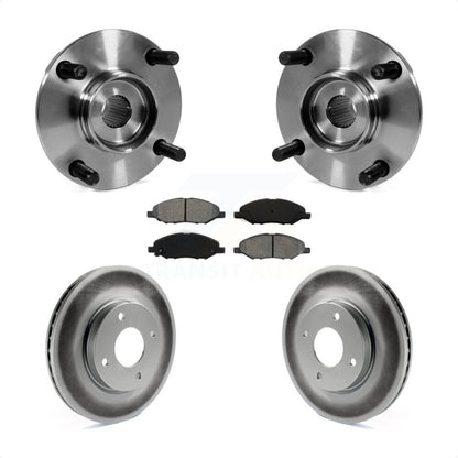 Hub Bearing Coated Brake Rotor & Pad Front Kit For 2008 Nissan Versa 4-Wheel ABS
