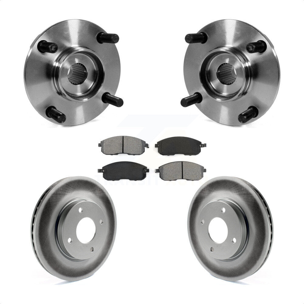 Hub Bearing Assembly Coated Disc Brake Rotor Pad Front Kit For Nissan Versa Cube