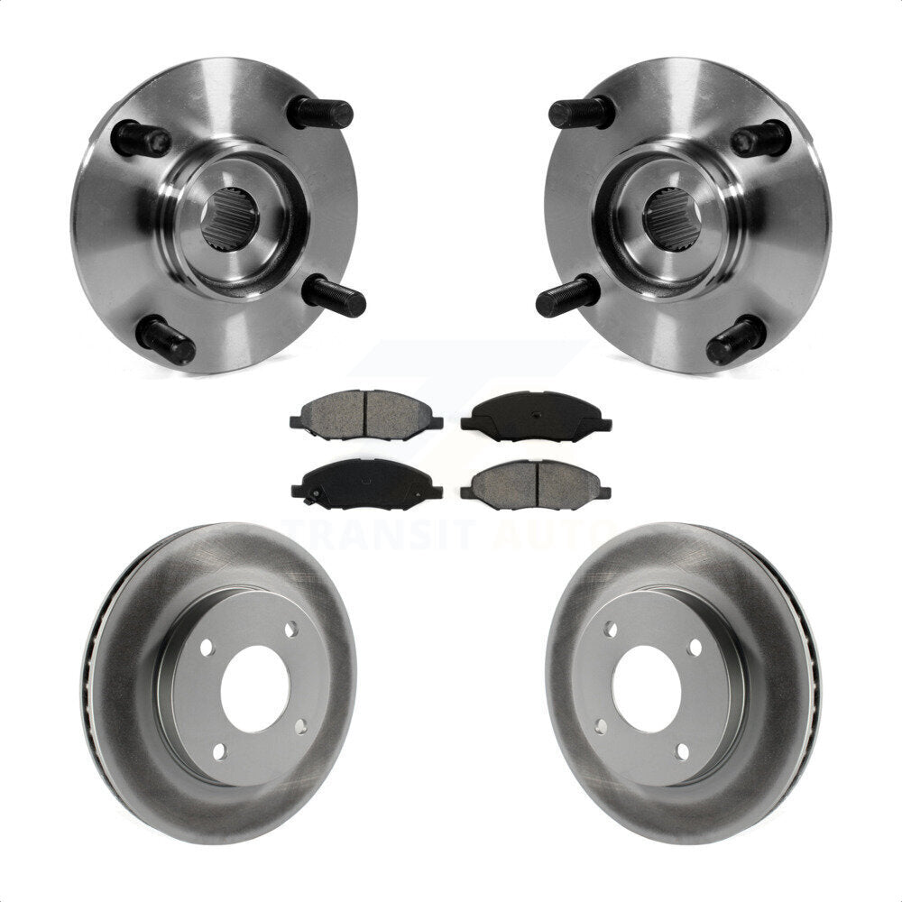 Hub Bearing Assembly Coated Disc Brake Rotor And Pads Front Kit For Nissan Versa