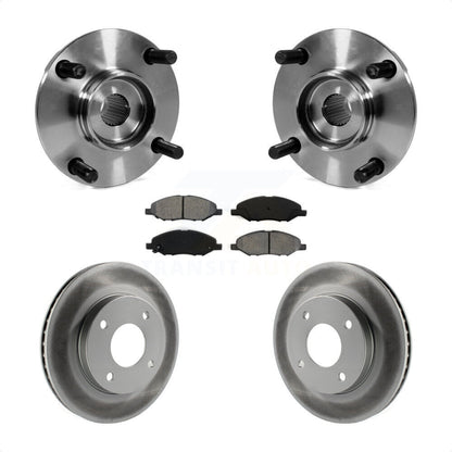 Hub Bearing Assembly Coated Disc Brake Rotor And Pads Front Kit For Nissan Versa