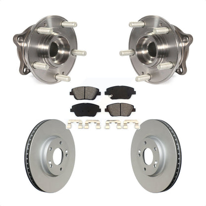 Hub Bearing Assembly Coated Disc Brake Rotor & Pads Front Kit For Hyundai Sonata
