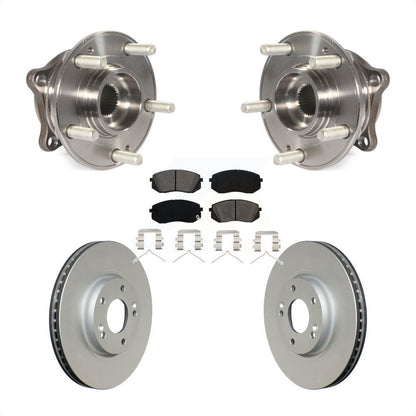 Hub Bearing Assembly Coated Disc Brake Rotor & Pads Front Kit For Hyundai Sonata
