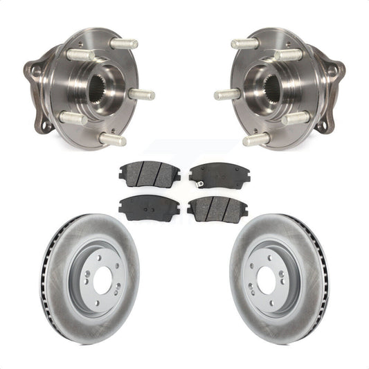 Hub Bearing Assembly Coated Disc Brake Rotor And Pads Front Kit For Kia Sportage