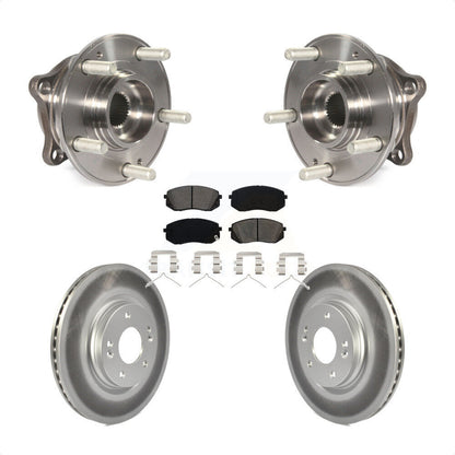 Hub Bearing Coated Disc Brake Rotor Pads Front Kit For Hyundai Sonata Kia Optima