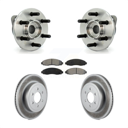 Hub Bearing Coat Brake Rotor Pad Front Kit For Dodge Dakota 4WD with 2-Wheel ABS
