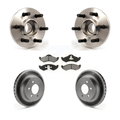 Hub Bearing Coated Disc Brake Rotor Pads Front Kit For 1999 Dodge Dakota Durango