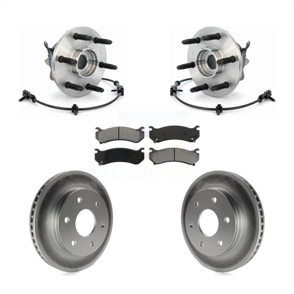 Hub Bearing Coated Brake Rotor Pad Front Kit For Chevrolet GMC Silverado 1500 XL