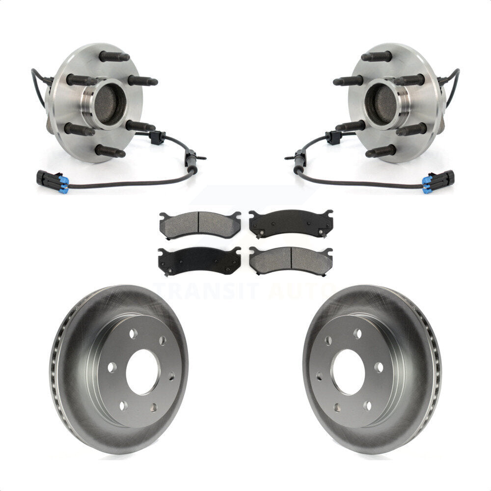 Hub Bearing Coated Brake Rotor Pads Front Kit For Chevrolet Astro GMC Safari RWD
